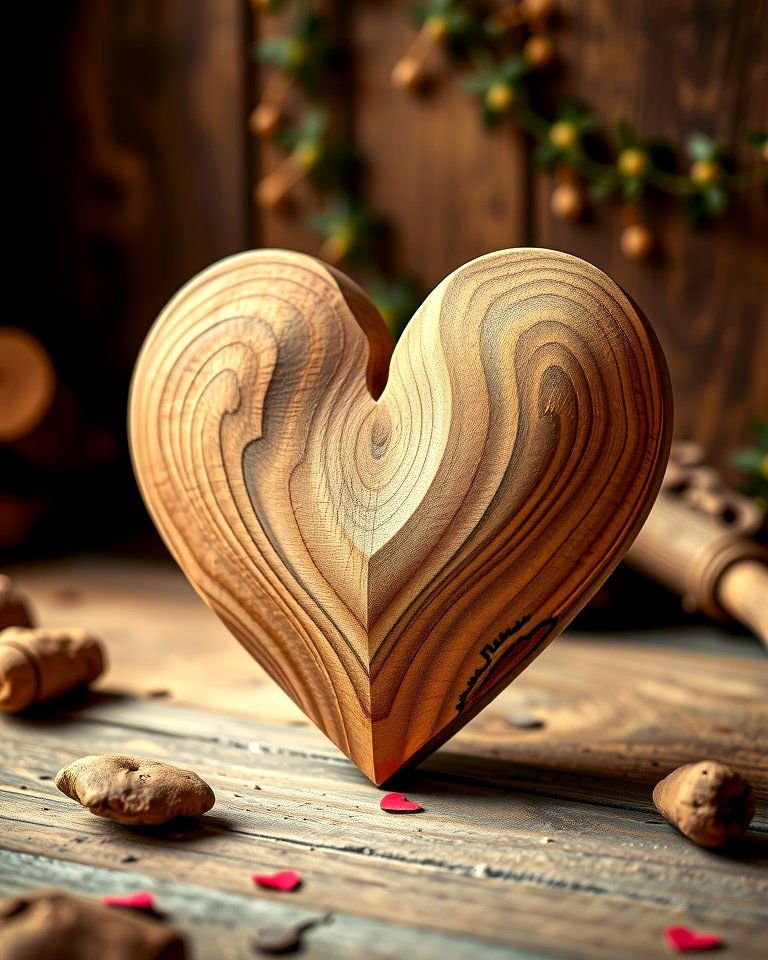 20 DIY Valentines Day Gifts to Make with Love 15 Hand Carved Wooden Heart - 20 DIY Valentines Day Gifts to Make with Love