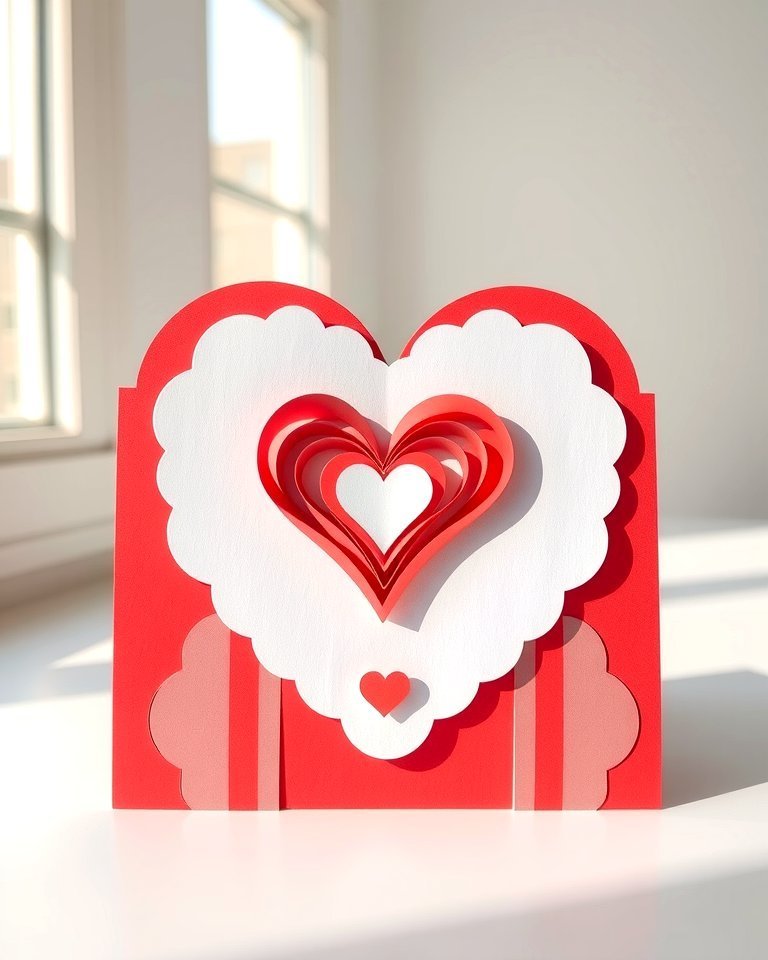 20 DIY Valentines Day Gifts to Make with Love 8 Handmade Heart Shaped Card - 20 DIY Valentines Day Gifts to Make with Love