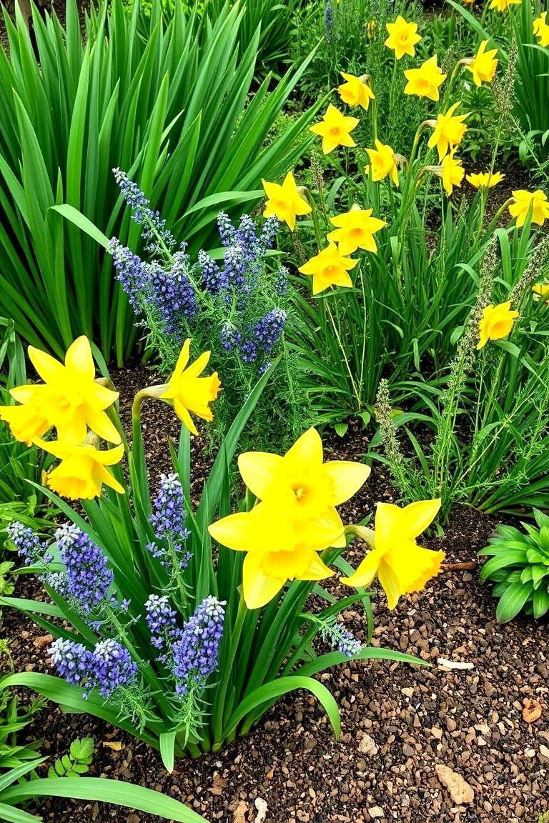 24 Daffodil Garden Ideas for Vibrant Spring Landscapes 11 Herbal Companion Daffodil Garden - 24 Daffodil Garden Ideas