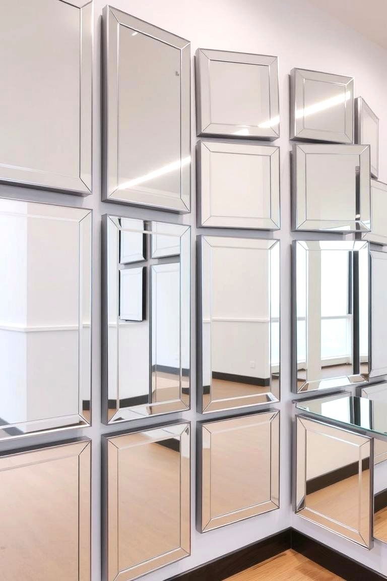 24 Wall Decor Ideas: Creative Ways to Enhance Home Walls 28 Layered Mirror Arrangements - 24 Wall Decor Ideas