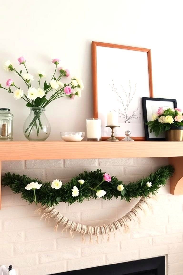 24 Spring Mantel Decor Ideas: Fresh Seasonal Displays 24 Light Wooden Shelving - 24 Spring Mantel Decor Ideas