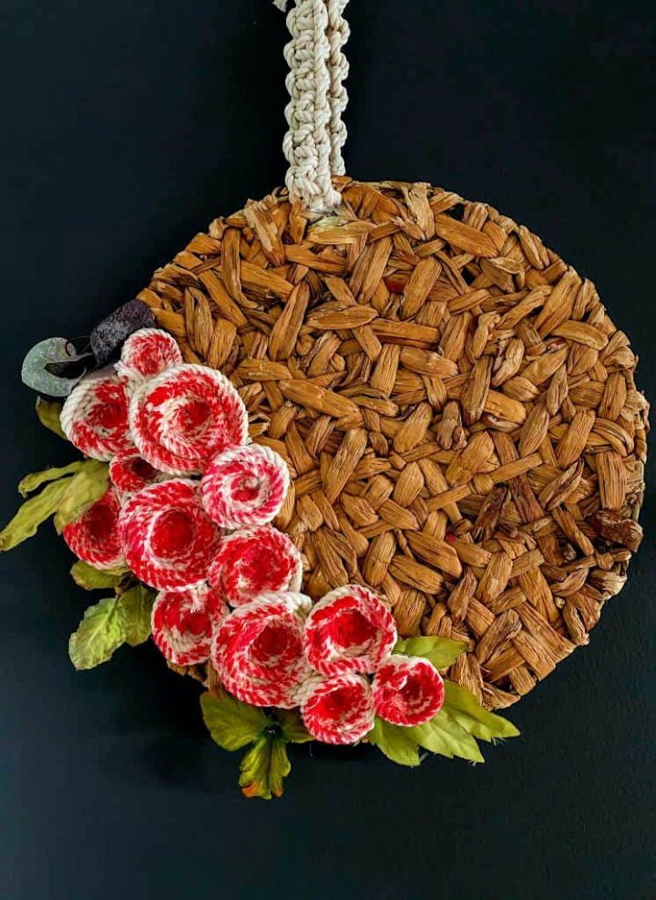 25 DIY Spring Wreath Ideas for Door (How to Make) 13 DIY Macrame Rose Spring Wreath