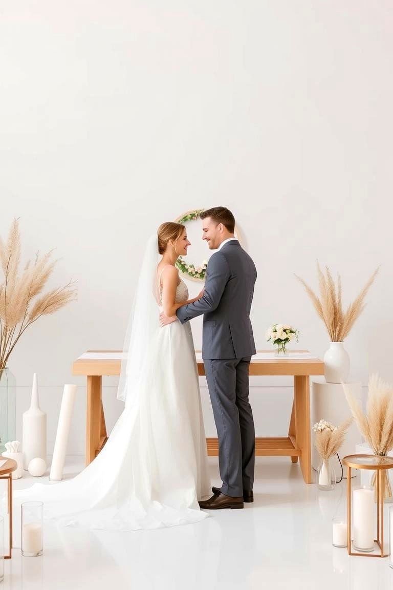 24 Spring Wedding Ideas for Blooming Celebrations 21 Modern Minimalist Vibe - 24 Spring Wedding Ideas