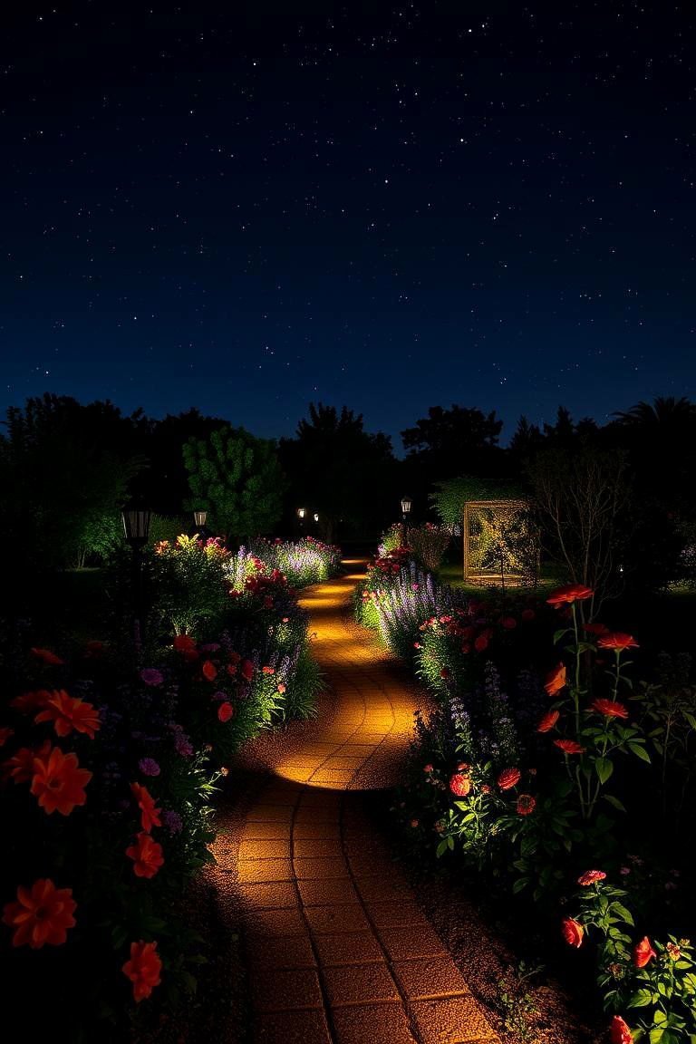 24 Spring Garden Ideas to Refresh Your Outdoor Space 25 Nighttime Illuminated Garden - 24 Spring Garden Ideas