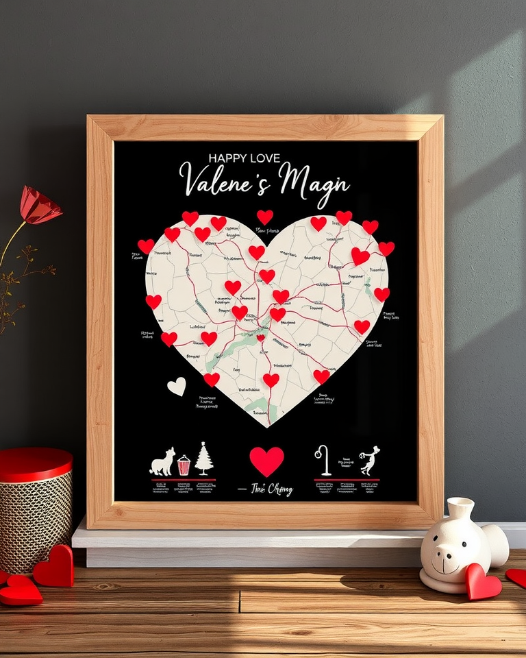 21 Personalized Valentines Day Gifts to Show You Care 19 Personalized Love Map