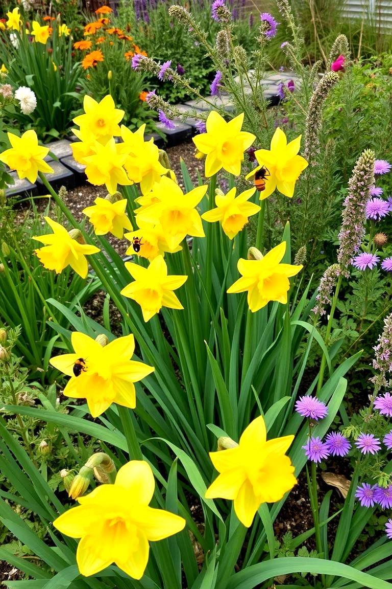 24 Daffodil Garden Ideas for Vibrant Spring Landscapes 14 Pollinator Friendly Daffodil Garden - 24 Daffodil Garden Ideas