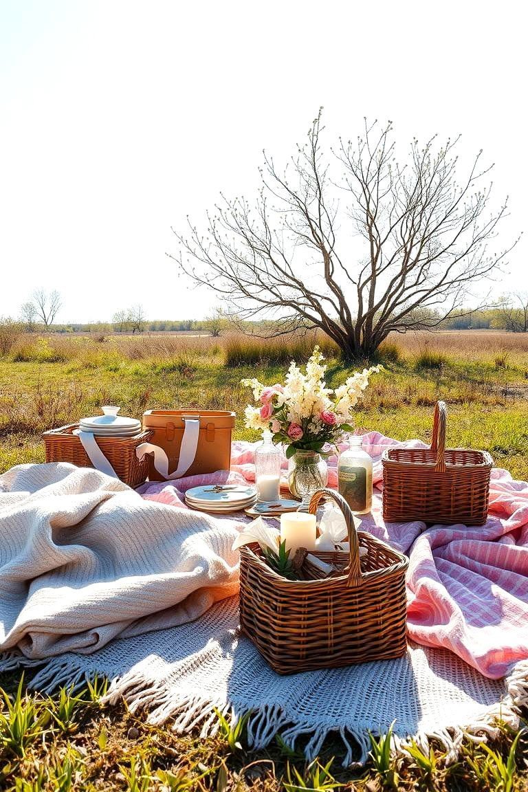 24 Spring Wedding Ideas for Blooming Celebrations 15 Romantic Picnic Setting - 24 Spring Wedding Ideas