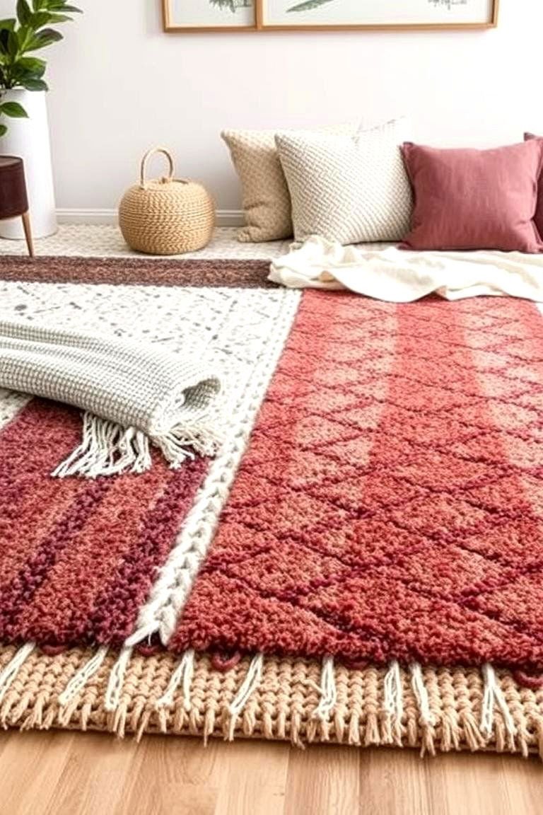 24 Spring Decor Ideas to Refresh Your Home Interiors 19 Soft Layered Rugs - 24 Spring Decor Ideas