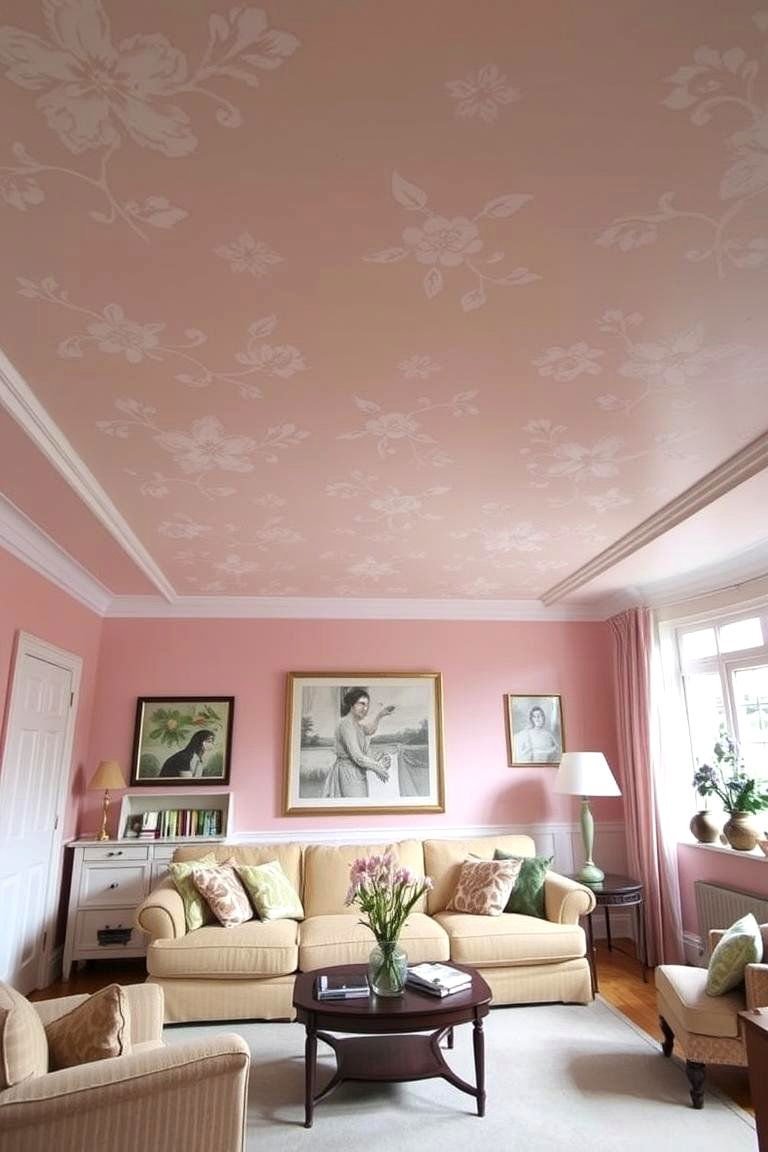 24 Accent Ceiling Ideas to Elevate Your Room's Design 7 Stenciled Patterns - 24 Accent Ceiling Ideas