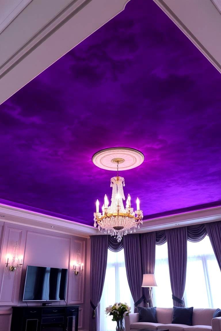 24 Accent Ceiling Ideas to Elevate Your Room's Design 9 Velvet Finish - 24 Accent Ceiling Ideas