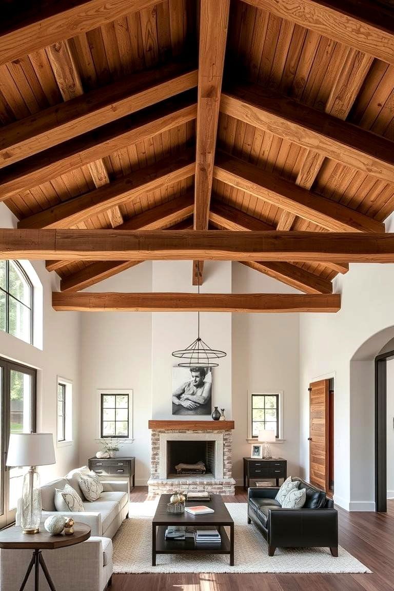 24 Accent Ceiling Ideas to Elevate Your Room's Design 4 Wooden Beams - 24 Accent Ceiling Ideas
