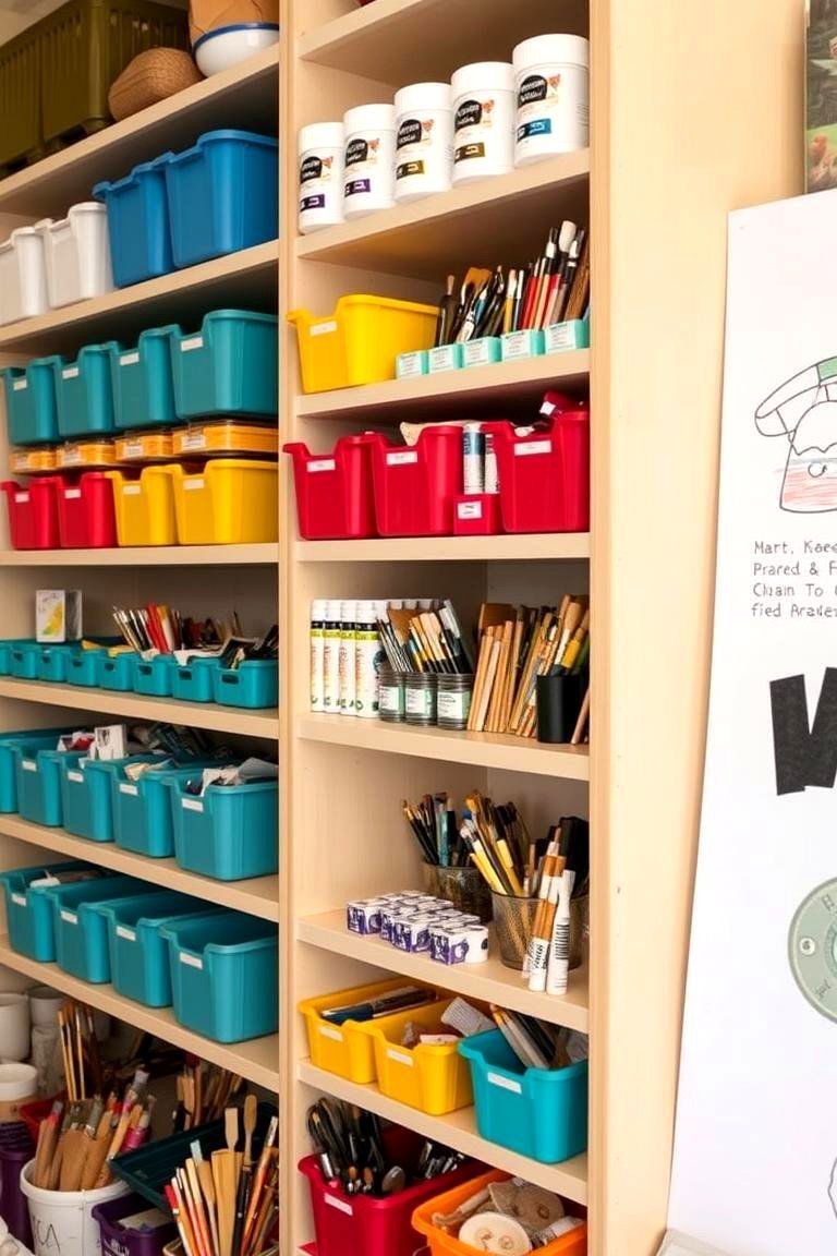 24 Art Room Ideas to Inspire Creativity in Any Space 11 Art Room Shelves for Easy Material Organization - 24 Art Room Ideas