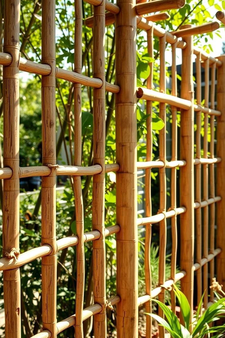 24 Vegetable Garden Fence Ideas to Secure Your Crops 5 Bamboo and Trellis Fence - 24 Vegetable Garden Fence Ideas