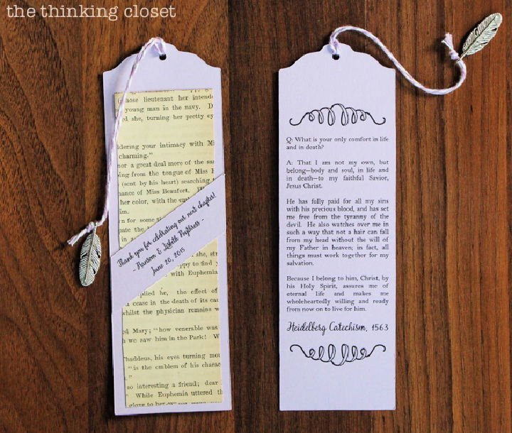 DIY Wedding Favors (25 Cheap DIY Wedding Favor Ideas) 26 Bookmark Wedding Favor