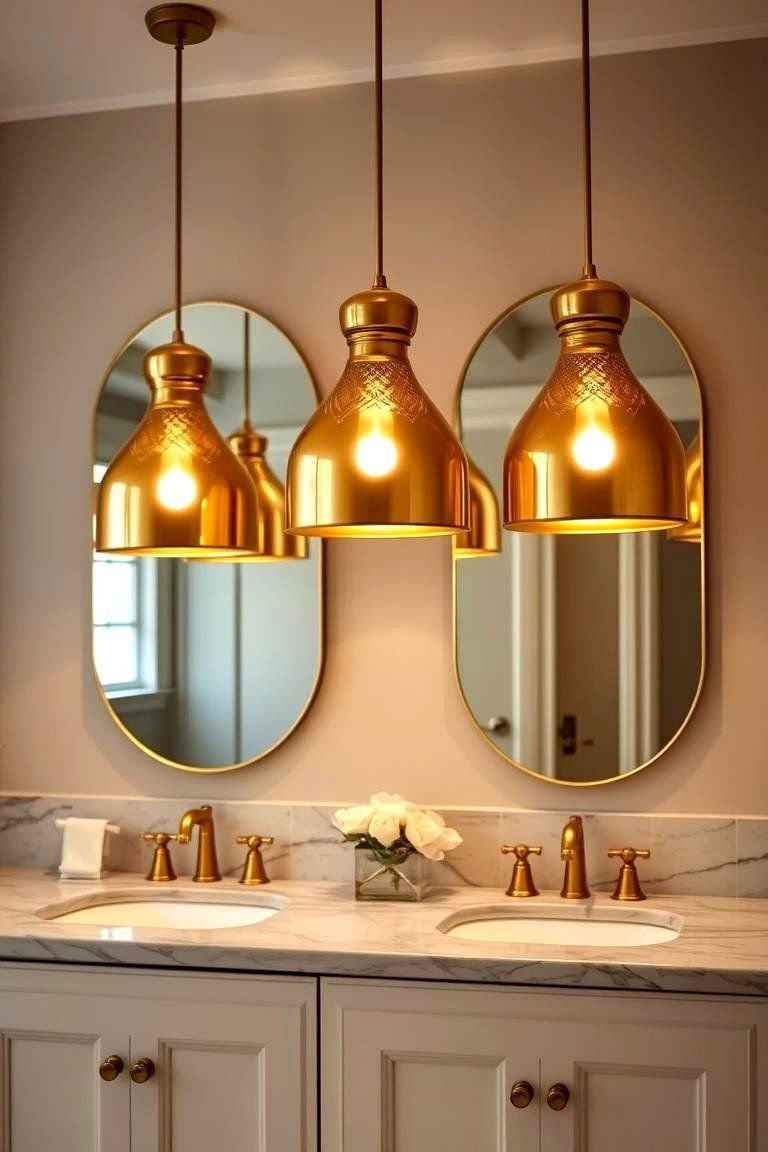 24 Inspiring Bathroom Pendant Lighting Ideas for Modern Homes 17 Brass Pendant Lights for a Touch of Elegance - 24 Bathroom Pendant Lighting Ideas