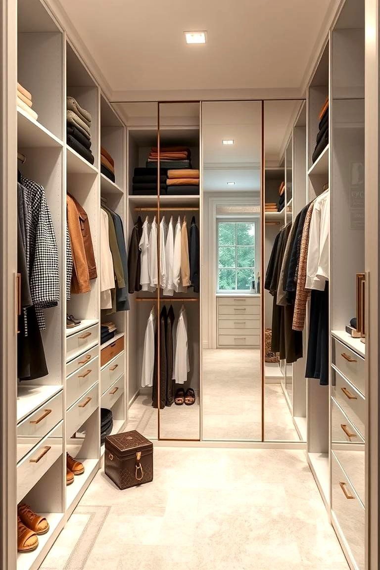 24 Functional Walk-In Closet Ideas for Optimal Organization 15 Chic Full Length Mirrors - 24 Walk in Closet Ideas