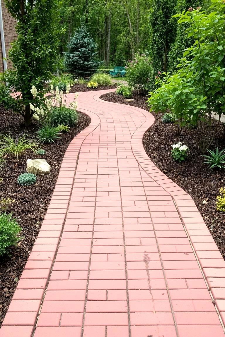 24 Red Paver Patio Ideas to Transform Outdoor Living Spaces 15 Classic Red Paver Walkway - 24 Red Paver Patio Ideas