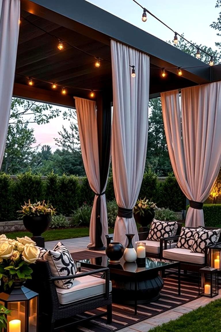 24 Black and White Wedding Theme Ideas for Elegance 24 Classy Black and White Outdoor Ambiance - 24 Black and White Wedding Ideas