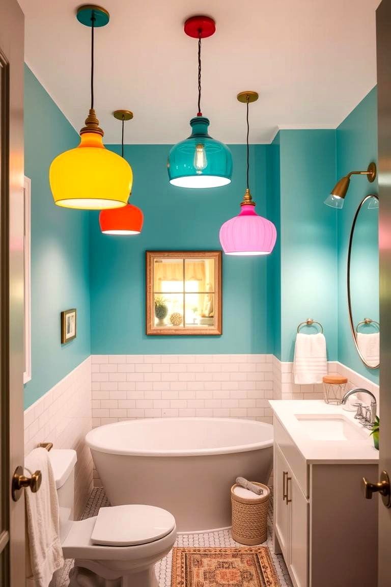 24 Inspiring Bathroom Pendant Lighting Ideas for Modern Homes 15 Colorful Pendant Lights to Add Fun and Personality - 24 Bathroom Pendant Lighting Ideas
