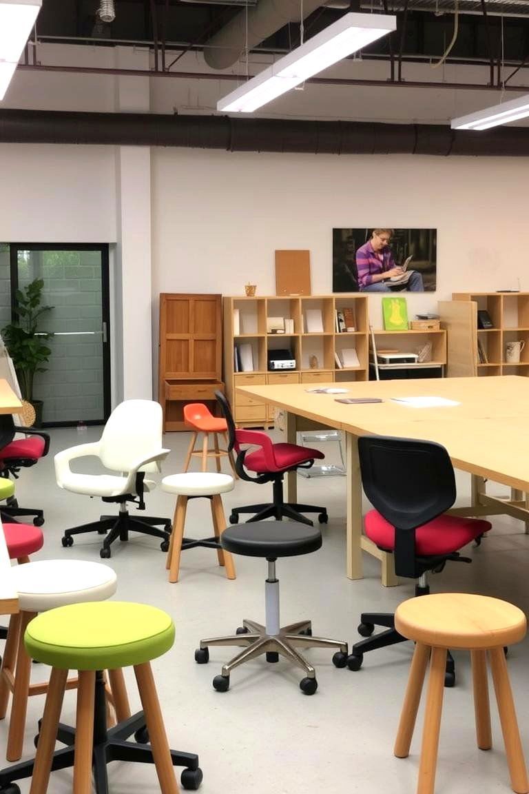 24 Art Room Ideas to Inspire Creativity in Any Space 9 Comfortable Seating for Focused Work - 24 Art Room Ideas