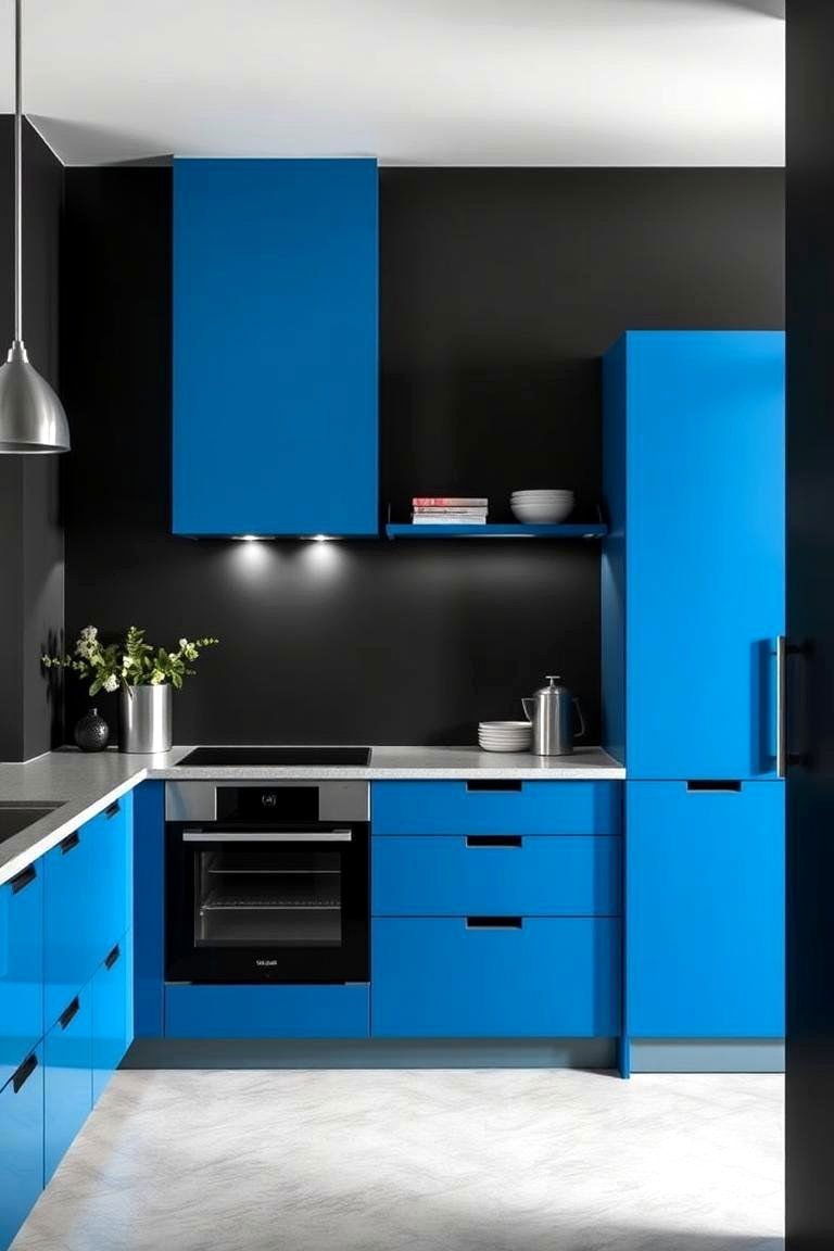 24 Black & Blue Bathroom Ideas for Bold Modern Designs 12 Contemporary Contrast with Matte and Gloss - 24 black and blue bathroom ideas
