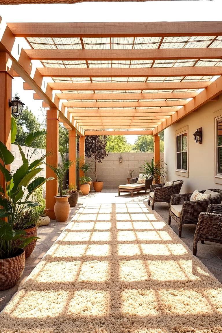 24 Pergola Flooring Ideas to Elevate Your Outdoor Space Design 6 Cozy Outdoor Carpet Flooring - 24 Pergola Flooring Ideas