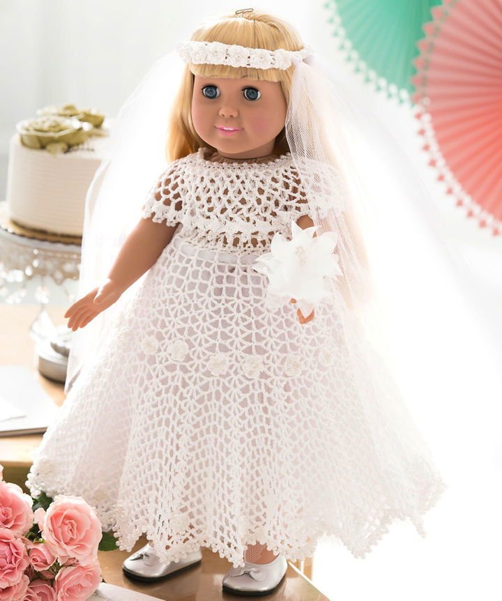 16 Free Crochet Wedding Patterns and Ideas 10 Pretty Crochet Doll Wedding Dress Pattern