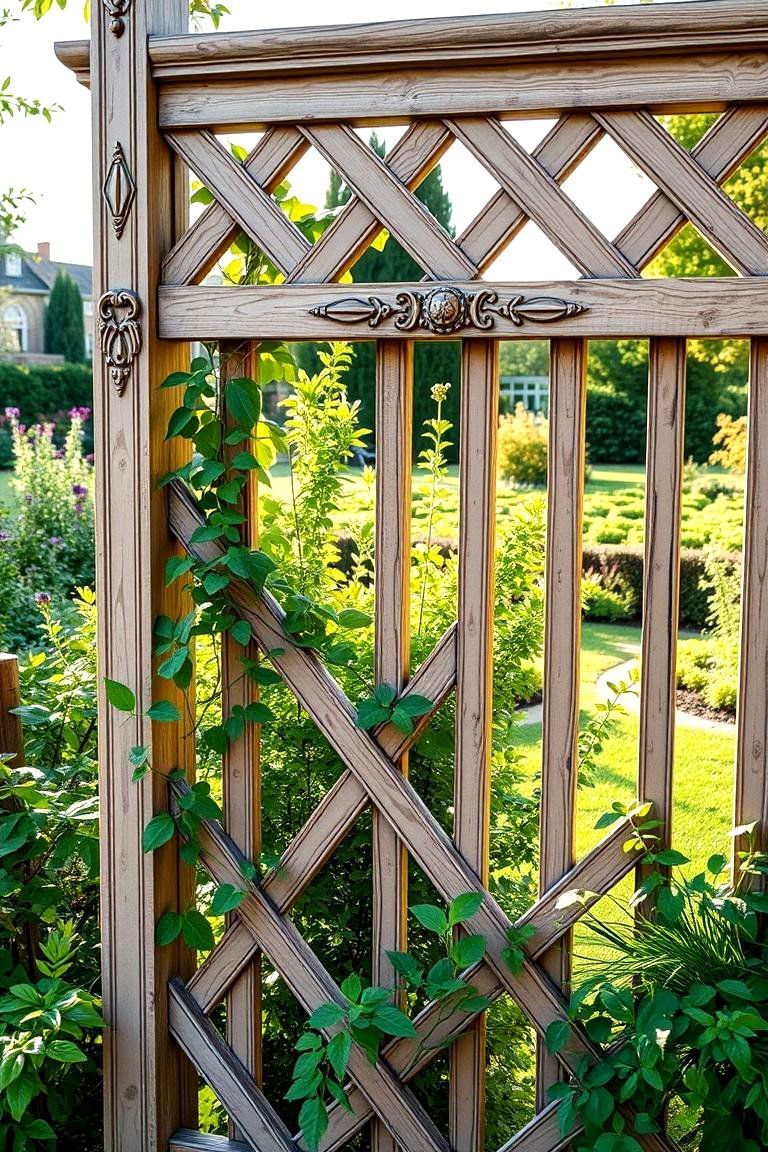 24 Vegetable Garden Fence Ideas to Secure Your Crops 22 Decorative Trellis Fence - 24 Vegetable Garden Fence Ideas