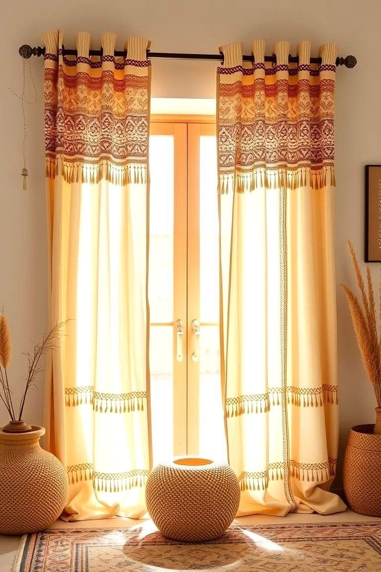 24 Boho Curtain Ideas for a Stylish Home Makeover 21 Desert Dream Arid Boho Aesthetics - 24 Boho Curtain Ideas