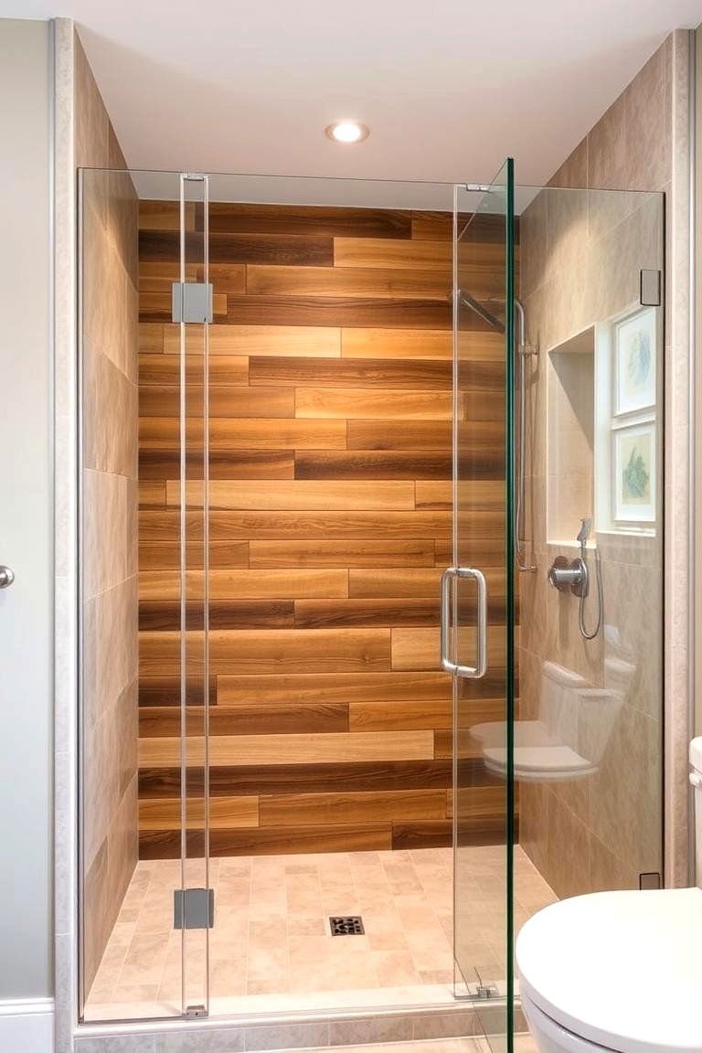 24 Rustic Walk-in Shower Ideas for a Spa-Like Bathroom Retreat 24 Earthy Color Palette with Pops of Green - 24 Rustic Walk-in Shower Ideas
