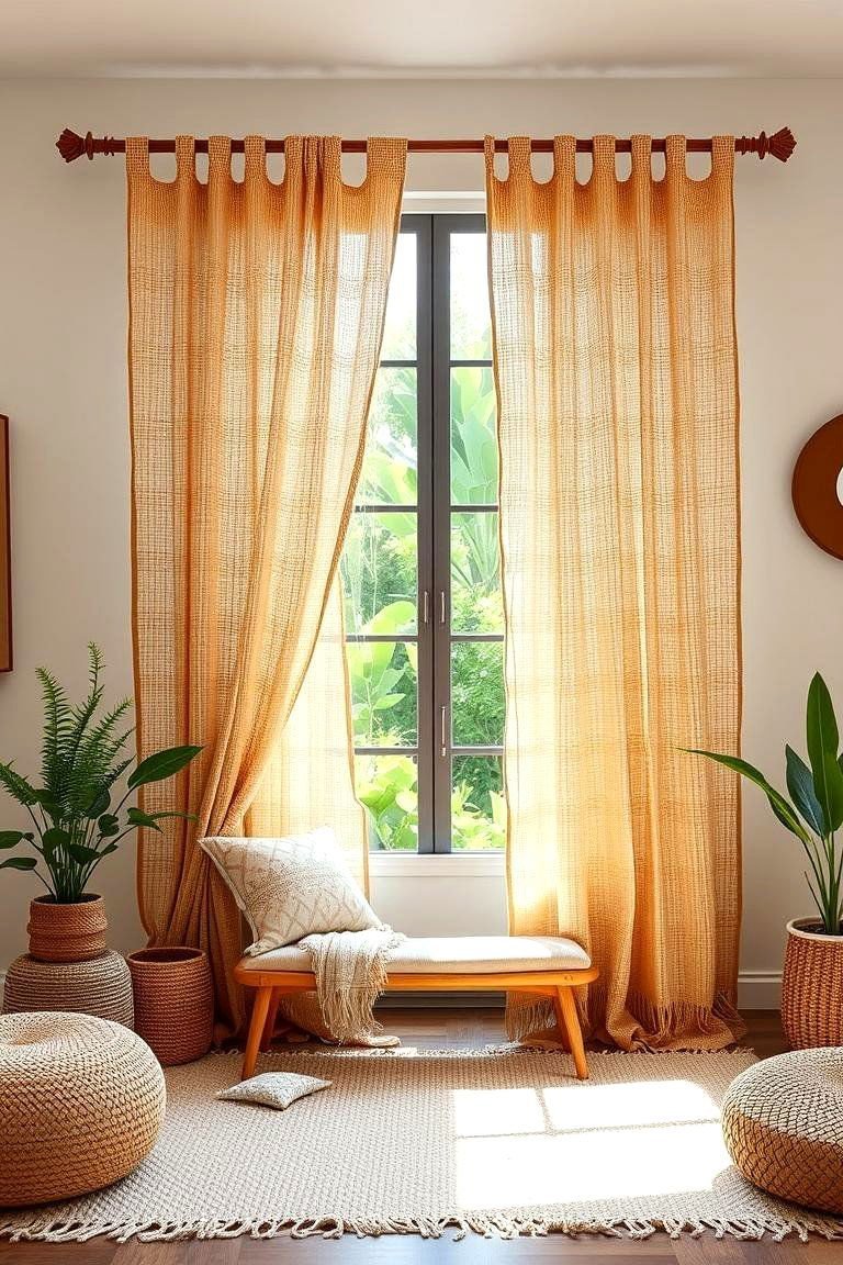 24 Boho Curtain Ideas for a Stylish Home Makeover 18 Eco Friendly Chic Sustainable Boho Drapes - 24 Boho Curtain Ideas