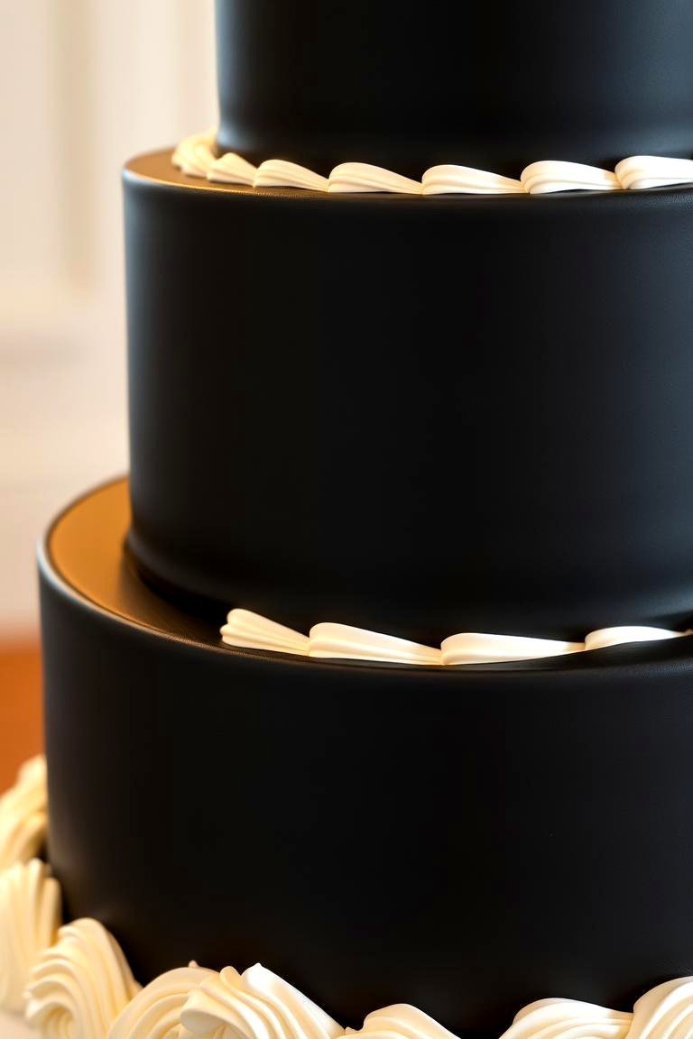 24 Black and White Wedding Theme Ideas for Elegance 7 Elegant Black and White Cake Designs - 24 Black and White Wedding Ideas
