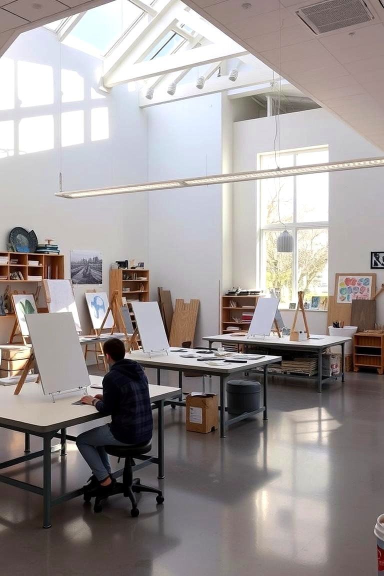 24 Art Room Ideas to Inspire Creativity in Any Space 4 Flexible Workstations for Collaborative Projects - 24 Art Room Ideas