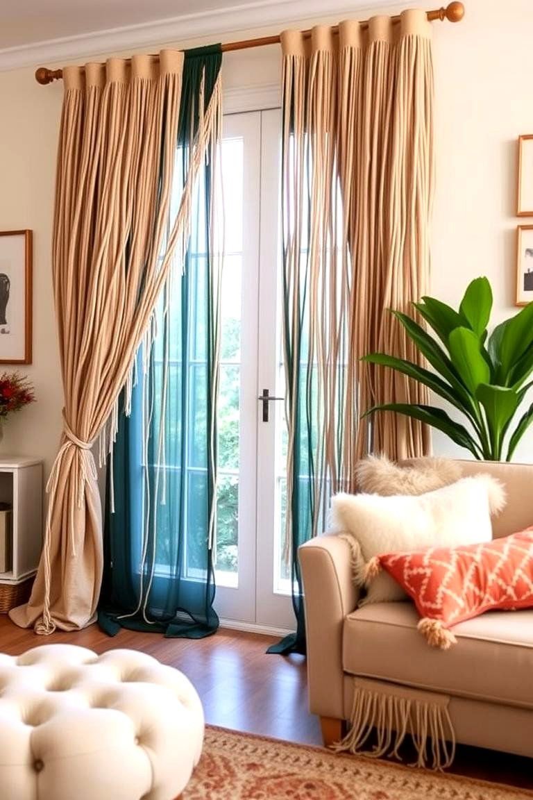 24 Boho Curtain Ideas for a Stylish Home Makeover 12 Fringe Freedom Playful Boho Layers - 24 Boho Curtain Ideas