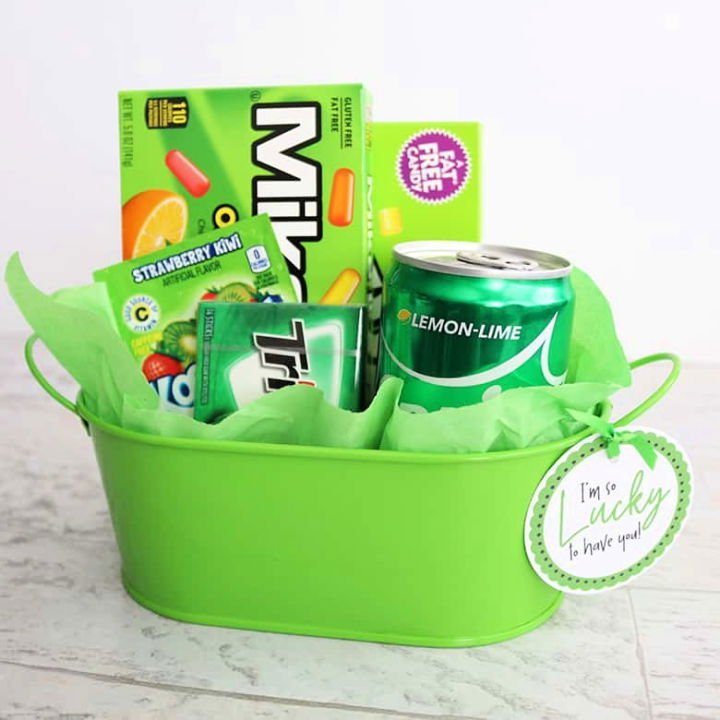 DIY Gift Baskets to Make: 30 Unique Gift Basket Ideas 21 Make a Green Lucky Gift Basket