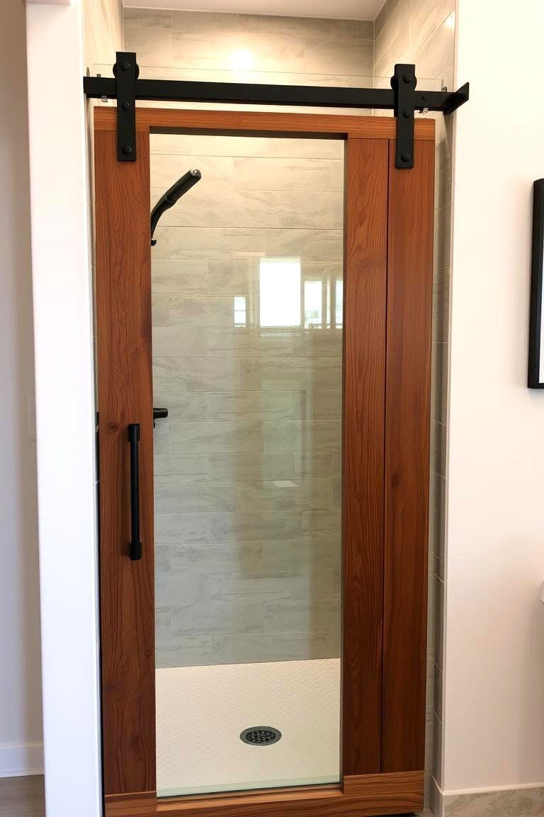 24 Rustic Walk-in Shower Ideas for a Spa-Like Bathroom Retreat 17 Hand Painted Rustic Tiles - 24 Rustic Walk-in Shower Ideas