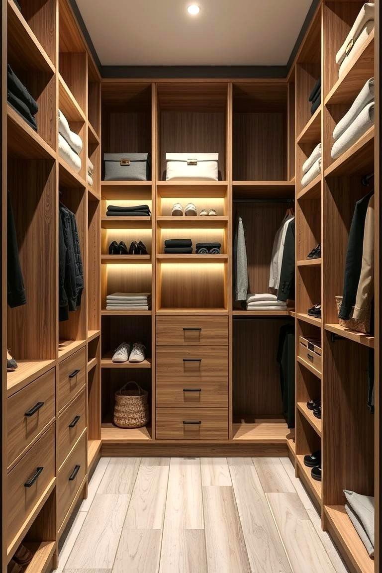 24 Functional Walk-In Closet Ideas for Optimal Organization 12 Hidden Storage Compartments - 24 Walk in Closet Ideas