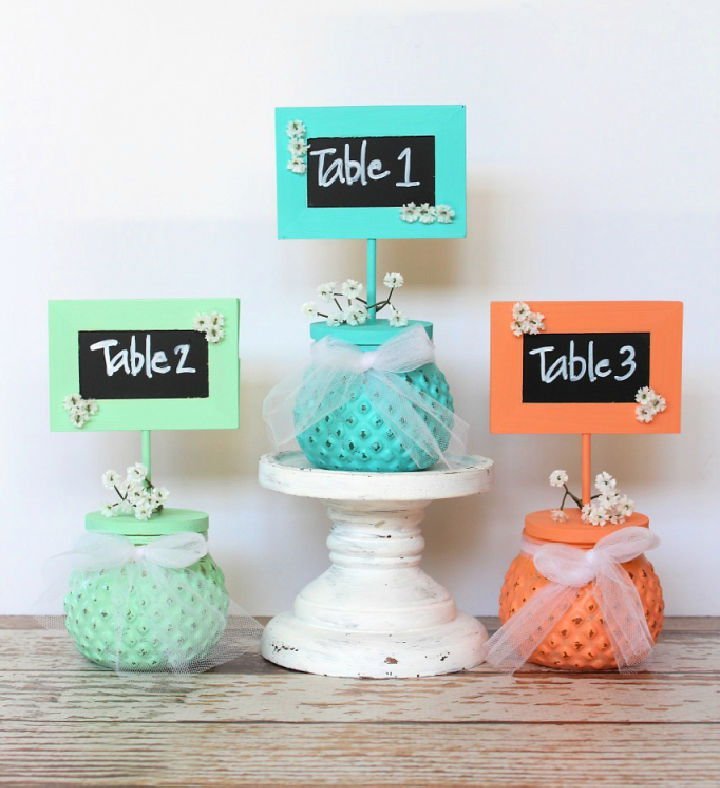 25 DIY Wedding Table Numbers (How to Make Table Numbers) 12 Homemade Wedding Table Numbers