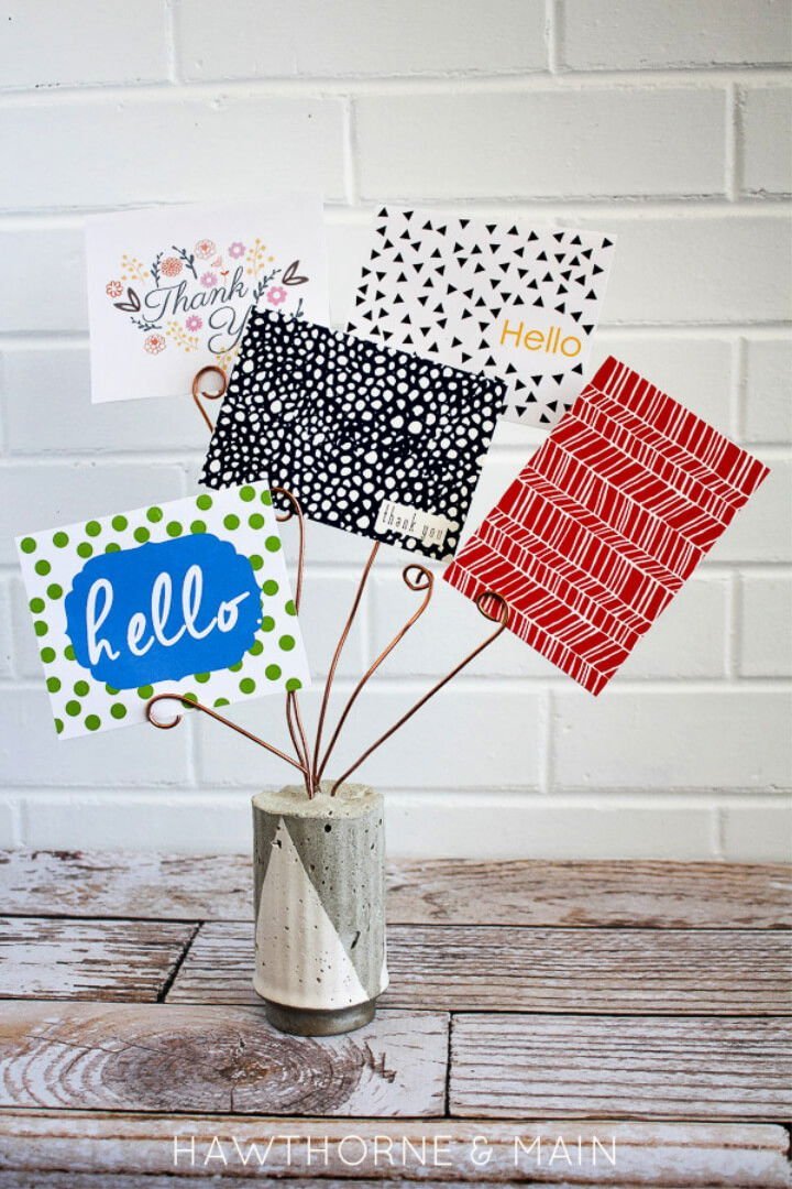 20 DIY Gift Card Holder Ideas (Free Printable Template) 19 How to Make Cement Card Holder