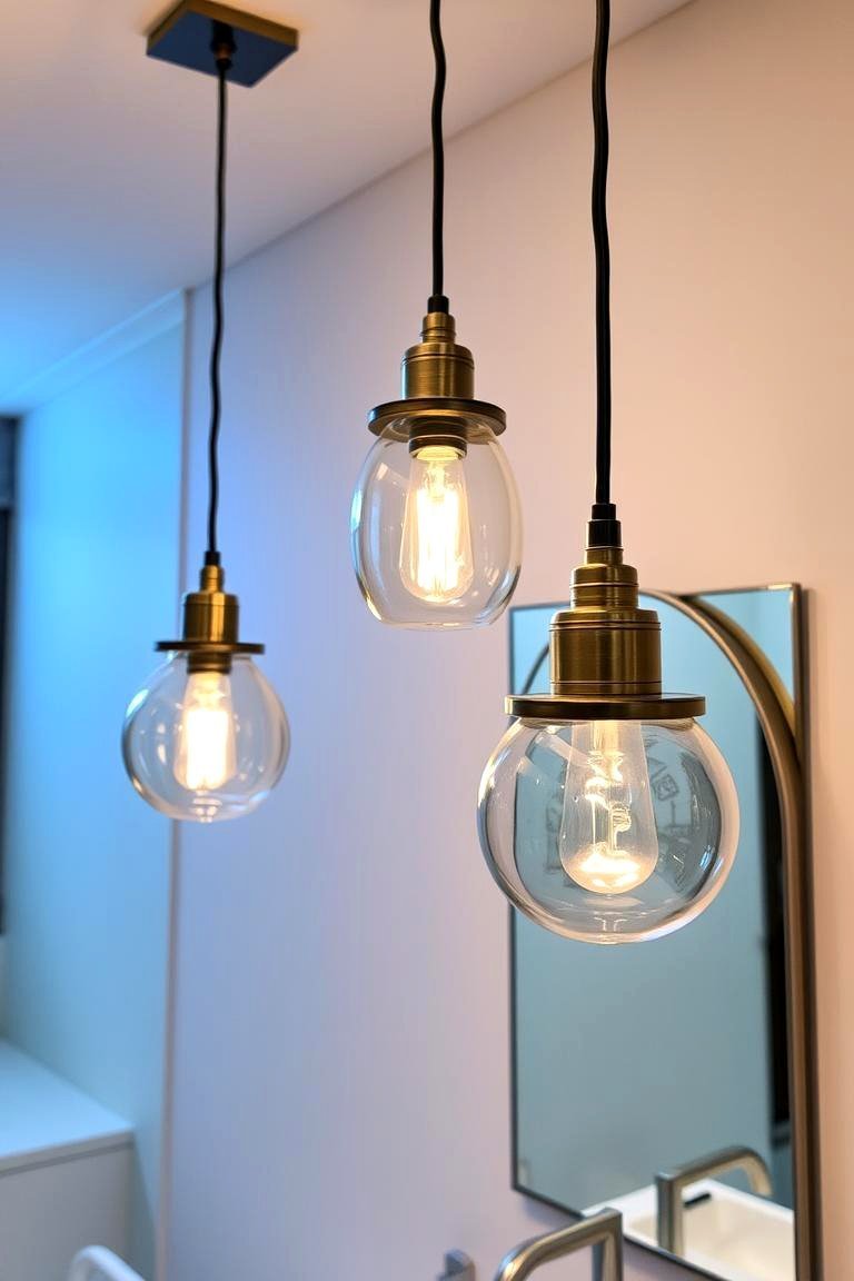 24 Inspiring Bathroom Pendant Lighting Ideas for Modern Homes 16 Industrial Glass Pendants for an Updated Loft Look - 24 Bathroom Pendant Lighting Ideas