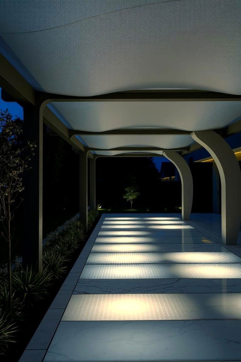 24 Pergola Flooring Ideas to Elevate Your Outdoor Space Design 20 Innovative LED Embedded Flooring - 24 Pergola Flooring Ideas