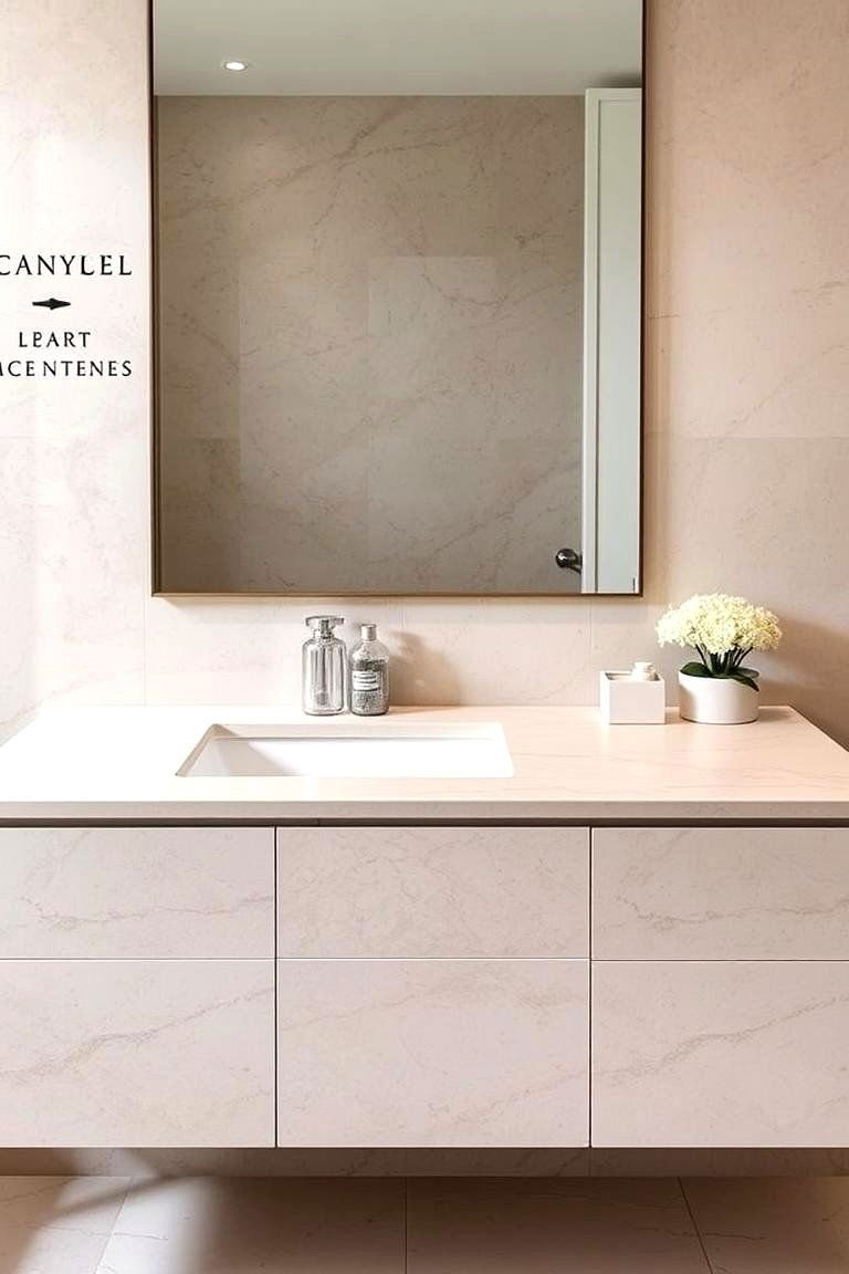 24 Bathroom Countertop Ideas for a Stylish Vanity 20 Limestone Luxury - 24 Bathroom Countertop Ideas