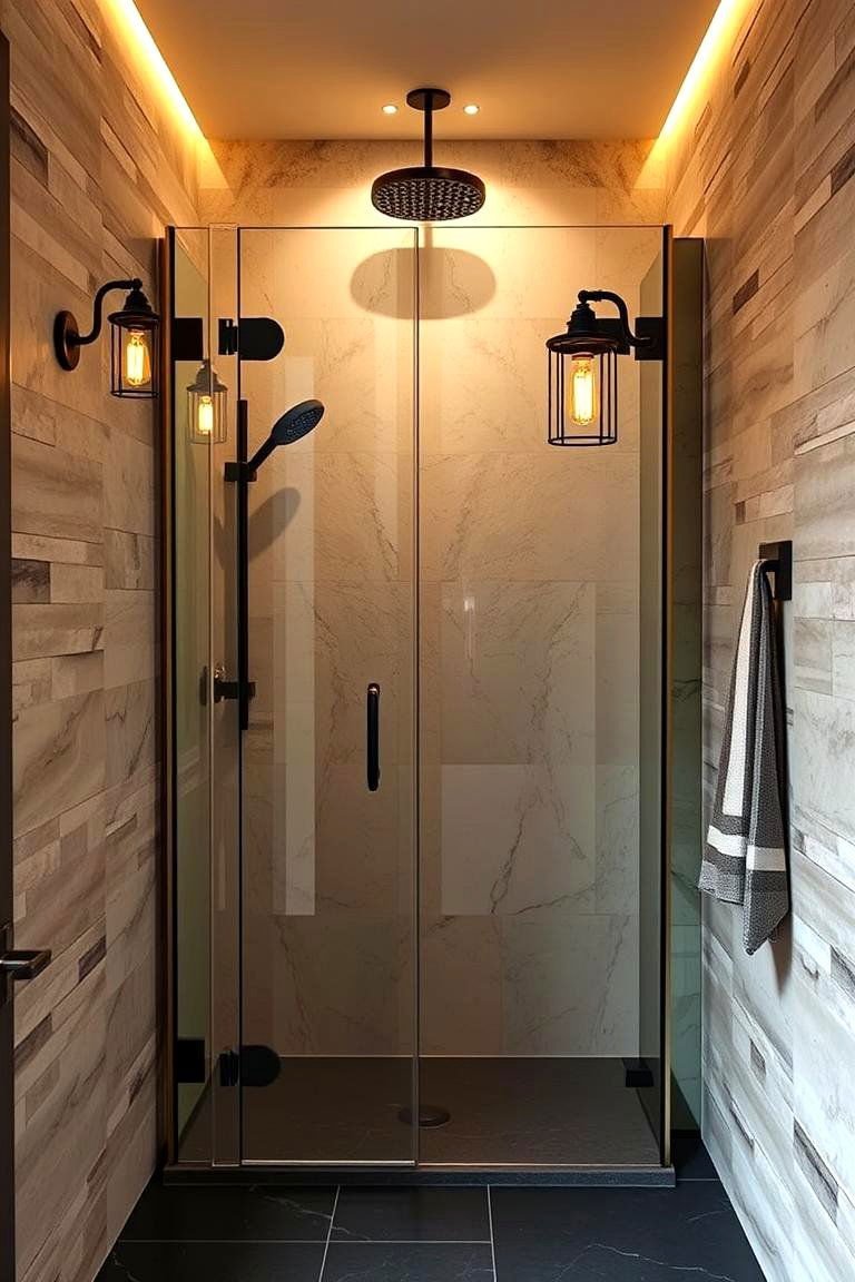 24 Rustic Walk-in Shower Ideas for a Spa-Like Bathroom Retreat 13 Log Slice Stepping Stone - 24 Rustic Walk-in Shower Ideas