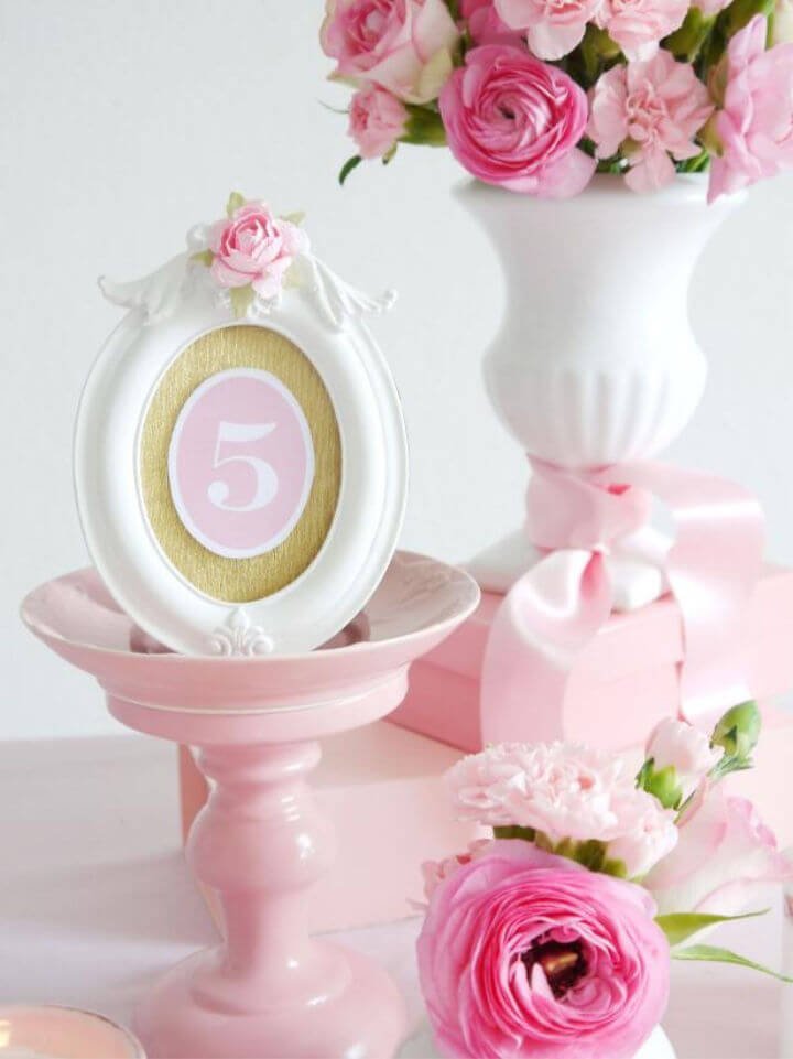 25 DIY Wedding Table Numbers (How to Make Table Numbers) 19 Making a Table Number for the Wedding