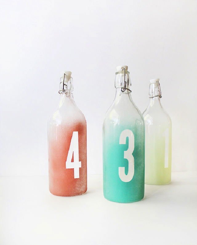 25 DIY Wedding Table Numbers (How to Make Table Numbers) 13 Make Watercolor Table Numbers