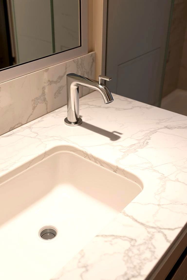 24 Bathroom Countertop Ideas for a Stylish Vanity 2 Marble Elegance - 24 Bathroom Countertop Ideas