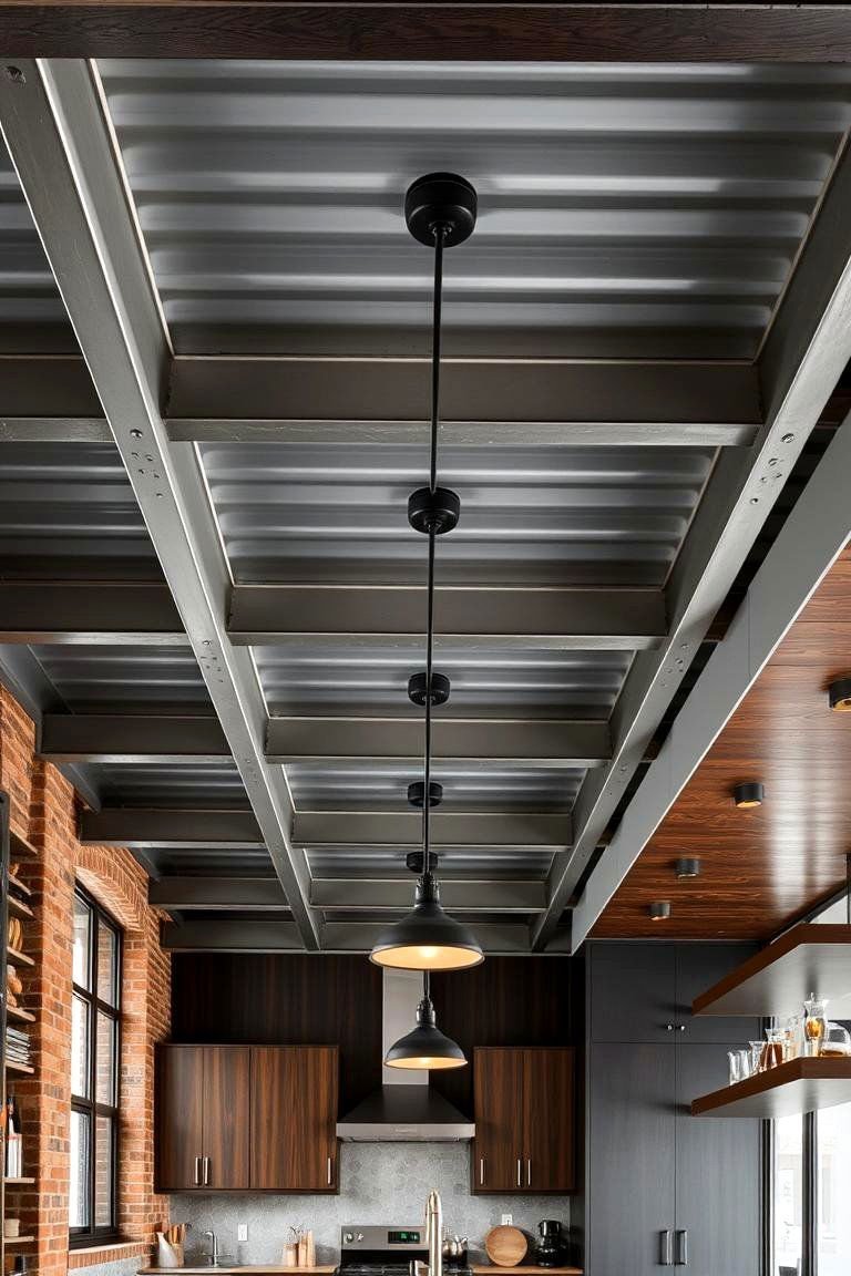 24 Wood Ceiling Kitchen Ideas to Warm Your Cooking Space 24 Metal and Wood Ceiling Combination - 24 Wood Ceiling Kitchen Ideas