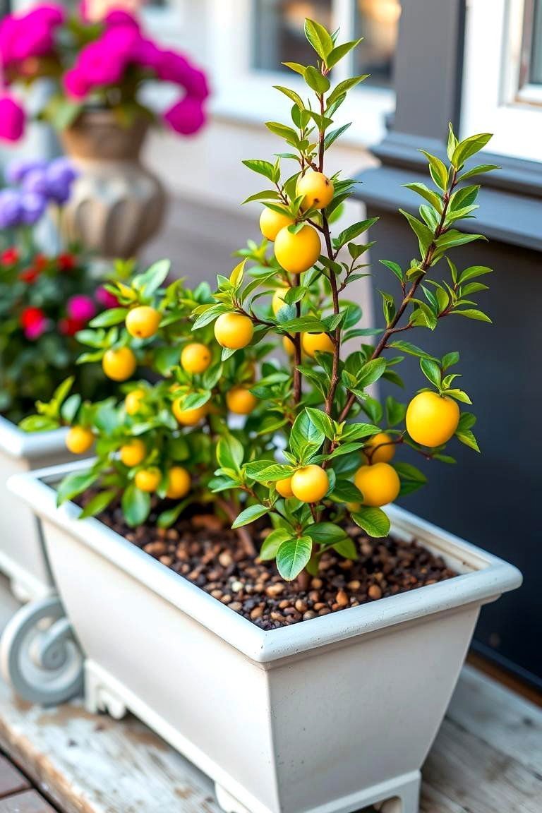24 Container Garden Ideas for Versatile Plant Displays 7 Miniature Dwarf Fruit Garden - 24 Container Garden Ideas