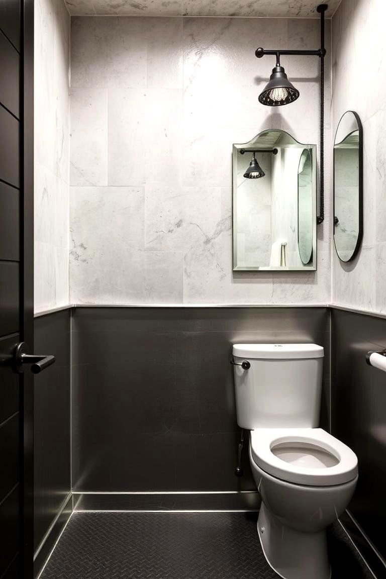 24 Bathroom Wainscoting Ideas for Timeless Elegance 8 Modern Metal Wainscoting - 24 Bathroom Wainscoting Ideas