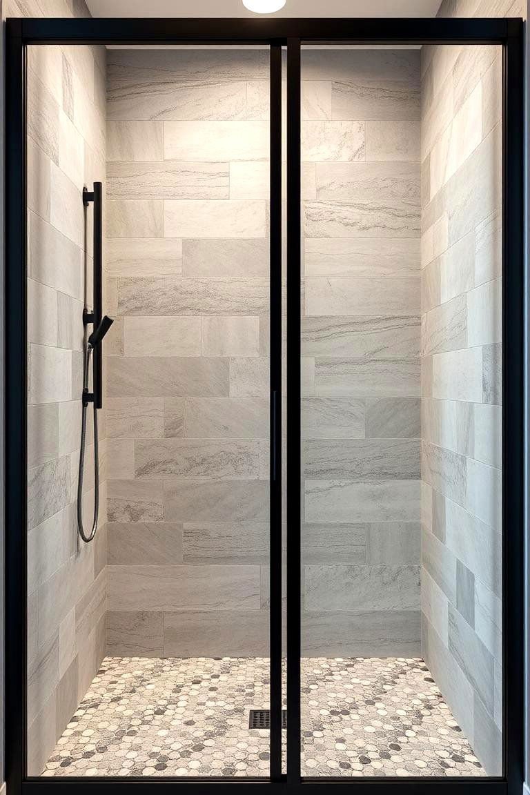 24 Rustic Walk-in Shower Ideas for a Spa-Like Bathroom Retreat 8 Natural Stone Tile with Earthy Tones - 24 Rustic Walk-in Shower Ideas